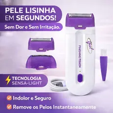 Depilador Elétrico Feminino Indolor Recarregável Bivolt Portátil Removedor de Pelos Facial e Corporal