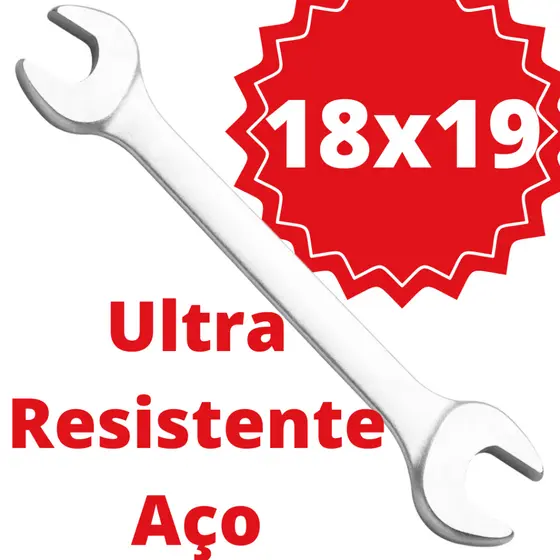 Chave Fixa 18 X 19 mm de Vanadium Hiper Resistente