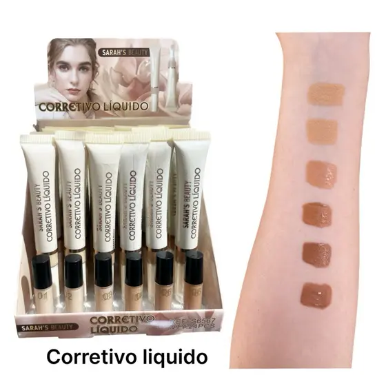 corretivo líquido Sarah’s Beauty diversas tonalidades make maquiagem