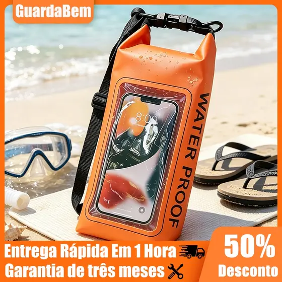 Bolsa Impermeável 2L Bolsa Crossbody Externa Bolsa Alça Crossbody Ajustáve Prova Surf Caique Trilha