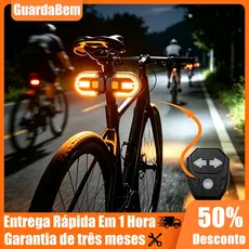 Seta Traseira Bike Controle Sem Fio Recarregavel Usb Farol 38 Leds À Prova De Agua