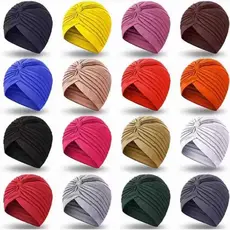 2 Touca Turbante Feminina Fashion Ajustável Para Cabelos