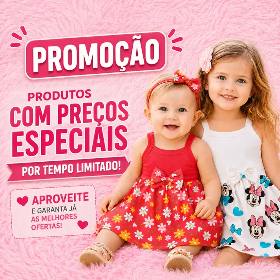 Vestido Infantil Bebê Laço 1 a 3 anos