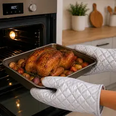 Luvas Culinária Metalizada Térmica Forno Quente Fogão Cozinha