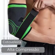 Kit 2 Cotoveleiras Ortopédicas Ajustável de Alta Compressão para Musculação Epicondilite Academia Cotoveleira Futsal