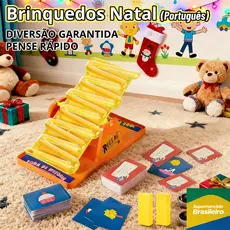 Jogo de Tabuleiro Tilt N' Shout - Gangorra de Resposta Rápida, Interativo para Reuniões e Aniversários, Jogo Educativo
