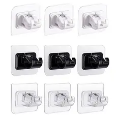 Kit 2/4/6/8 Peças Suportes Para Haste De Cortina Adesiva-Instalação Sem Pregos E Fácil Ajuste