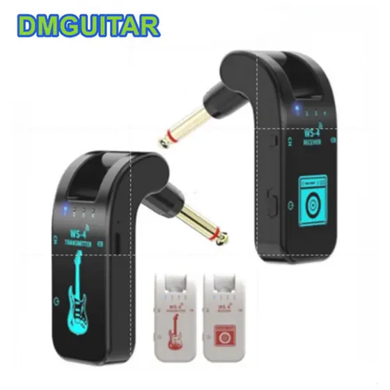 Sistema De Guitarra Sem Fio WS-4 Recarregável , Receptor Transmissor De Áudio De 8 Canais 2.4 Ghz Para , Baixo