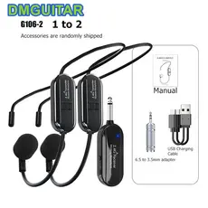 G106 2.4G Head-Mounted Microfone De Lapela Sem Fio Fone De Ouvido Para Alto-Falante Amplificador De Voz Professor Ensino