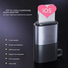 Adaptador De Microfone Sem Fio Macho Fêmea Para Tipo-C iPhone Compatível Com Laptop Tablet Telefone Uma Porta USB