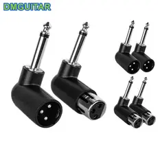 Adaptador TRS Para XLR De 1/4 " , 2 Peças , 6.35mm , Polegadas , Macho Fêmea , Conector De Microfone 6.5mm Alto-Falante