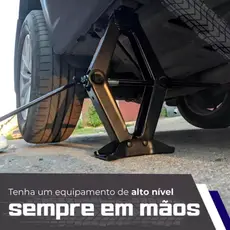 Macaco Sanfona de Carro Suporta 2 Toneladas 2000 kgs Jacaré Universal Original para Troca de Pneu