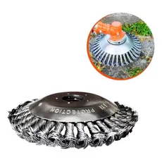Escova de Aço para Roçadeira 1 Polegada (25,4mm) - Pincel de Limpeza Pesada para Remover Ervas Daninhas e Ferrugem