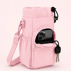 Bolsa Porta Copo e Garrafa até 1300ml Celular Chaves Academia Passeio Viagem Com Alça Transversal Porta