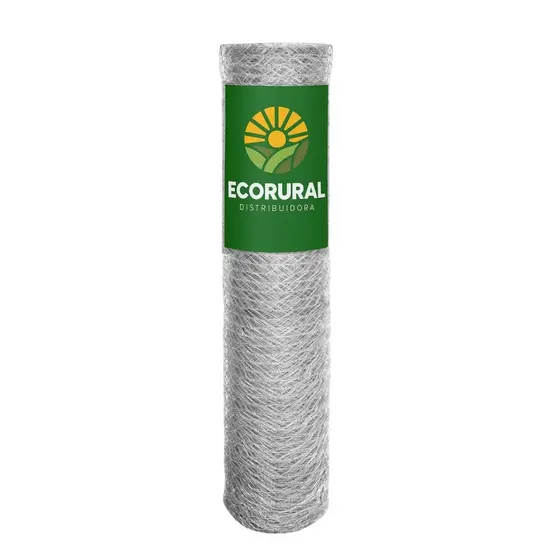 Tela Hexagonal Galinheiro Galvanizada 1,50x25 Metros Fio 23 Galinheiros, Hortas, Multiuso