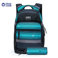 Hang Loose 2 em 1 mochila grande mochila feminina trabalho Kit Mochila Estojo Bolsa Escolar Masculina Faculdade