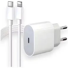 Kit 5 10 e 20 pcs Carregador iPhone Turbo 20W Fonte + Cabo tipo-c com Lightning Rápido