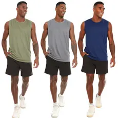 Kit Regata Masculina Academia Dry fit Respirável Treino Fitness Lisa Básica Não Amassa Não Faz Bolinha