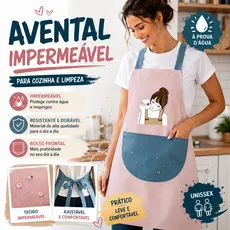 Avental Impermeável para Cozinha, Limpeza e Tarefas Domésticas,A Prova De Água De Limpeza