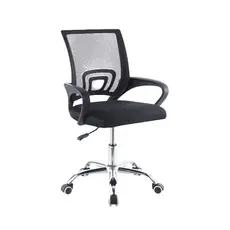 Cadeira Escritório Secretária Ergonômica Encosto Tela Mesh Giratória Preta