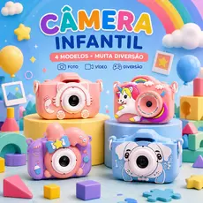 Brinquedos Mini Câmera Infantil Recarregável Video Jogos Fotos Filma Tira Foto De Verdade Com cartão de memória