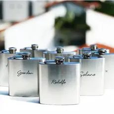 cantil porta whisky 6oz personalizado nome/logo