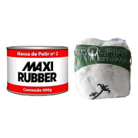 Kit Polimento Automotivo Massa Polir N2 E Estopa 150g Oferta Maxi Rubber