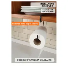 PORTA PAPEL TOALHA ALUMÍNIO FILME ROLO SUPORTE ARMÁRIO MULTIUSO