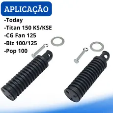 Pedaleira Traseira Par Moto Today  Titan 150 KS/KSE  CG Fan 125  Biz 100/125  Pop 100