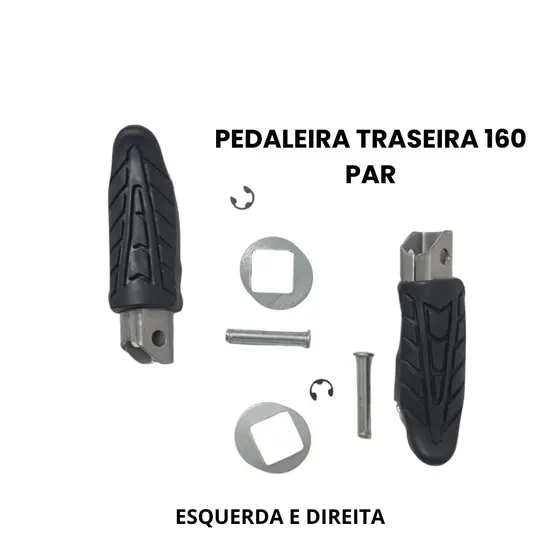 PEDALEIRA TRASEIRA 160 Par Apoio Pé REFORÇADA ESQUERDA DIREITA Honda CB 250 Twister CG Titan 160 Fan 160 CG 160