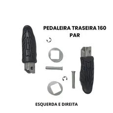 PEDALEIRA TRASEIRA 160 Par Apoio Pé REFORÇADA ESQUERDA DIREITA Honda CB 250 Twister CG Titan 160 Fan 160 CG 160