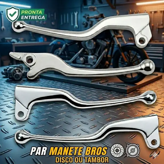 Par Manete Freio A Disco+Embreagem Honda Bros Freio+Lona Tambor Bros 160 Xre 300 Falcon
