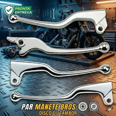 Par Manete Freio A Disco+Embreagem Honda Bros Freio+Lona Tambor Bros 160 Xre 300 Falcon