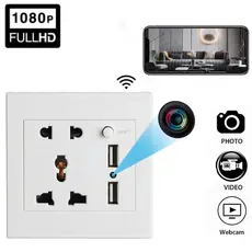 1080P HD Câmera Invisível Sala Tomada De Parede Base Wifi 1080P Mini Vigilância De Segurança Doméstica Detecção De Movim