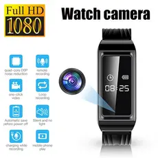 Mini Câmera Relógio Gravador De Vídeo Voz 1080P HD DV Pulseira Digital Profissional Ditafone Som Pequeno Micro Para Casa