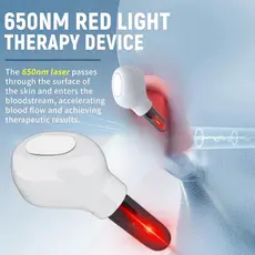 Dispositivo Portátil De Terapia A Laser Para Ouvido , Irradiação De Luz Vermelha De 650nm E Canal Nasal , Medidor De Fis