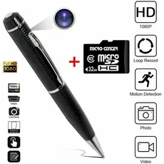 2025 Nova Mini Caneta Câmera Escondida Full HD 1080P Vídeo Body Cam DV/DVR Gravador 32GB
