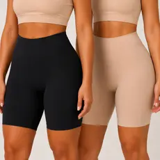Kit Conjunto 2 Shorts Calcinha Segunda Pele Peças Modeladoras Preto E Bege Premium