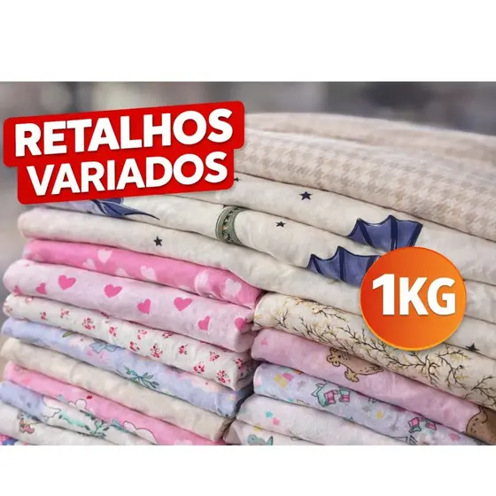 Retalhos de Malha Variados 1kg – Tamanhos P e M