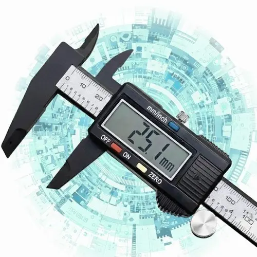 Paquímetro Digital De Alta Precisão Ferramenta Medição Profissional 150mm (6 Polegadas) + 2 Baterias