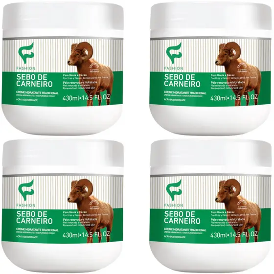 Sebo de Carneiro Tradicional Pote 430ml - Fashion Cosméticos