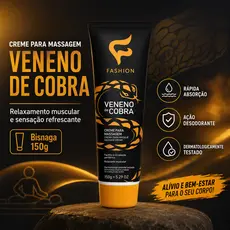 Creme Massageador Veneno de Cobra 150g Refrescante Fashion