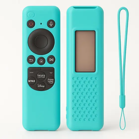 Capa de Silicone Azul Piscina para Controle Remoto Smart TV – Proteção Completa