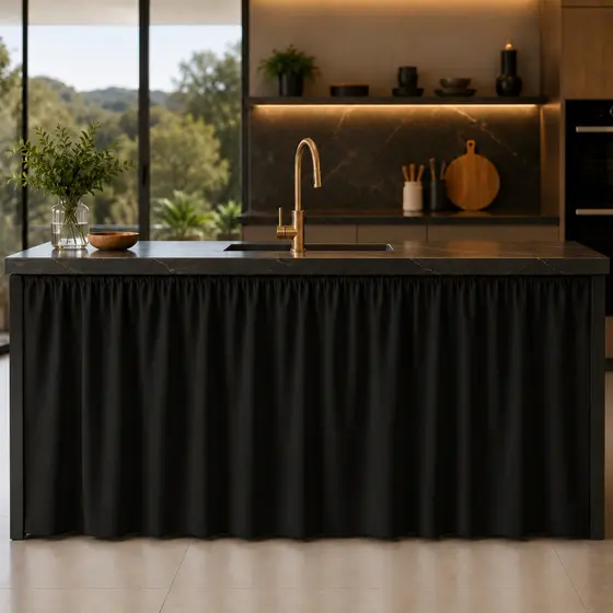 Cortina de Pia 3,00x80cm Ideal Para Área Externa Gourmet, Tanque, Moderna para Sofisticar o Ambiente Oxford Grosso