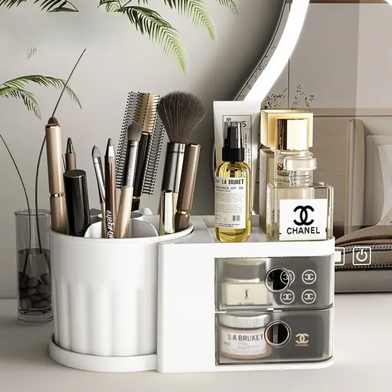Organizador Mesa Porta Treco Caneta Gaveta/Maquiagem Escritório Multiuso