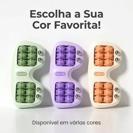 Massageador Relaxante Para Pés Com Rolos Anatômicos E Pontos De Pressão Uso Diário Portátil