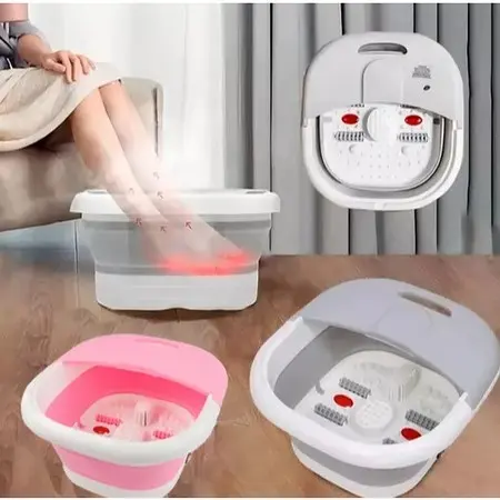 Hidromassageador Banheira Bacia De Pés Portatíl Spá Dos Pés Com Massagem E Aquecedor Automático
