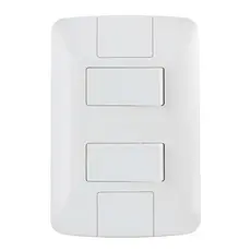Interruptor Duplo Simples 4x2 Tramontina Aria Cor Branco 6 A 250v