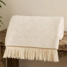 Manta Para Sofá Premium Gigante Decorativa Protetora 2,50x1,80 Cru Tambaba
