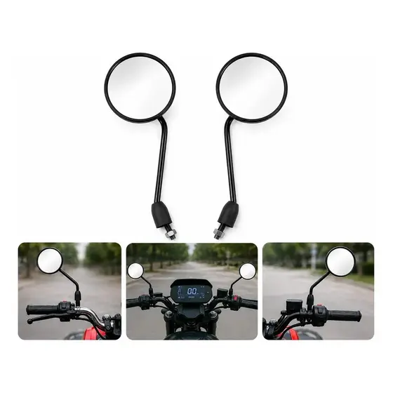 Retrovisor Redondo Universal ( PAR ) Moto Elétrica Scooter Rosca M8 (11106)